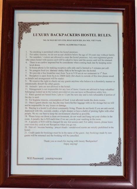 Luxury Backpakers Hotel Hanoi Eksteriør billede